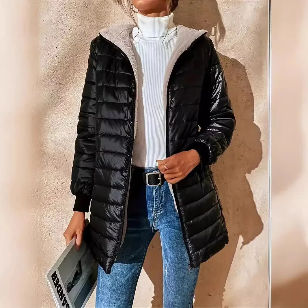 Women's Quilted Hooded Jacket