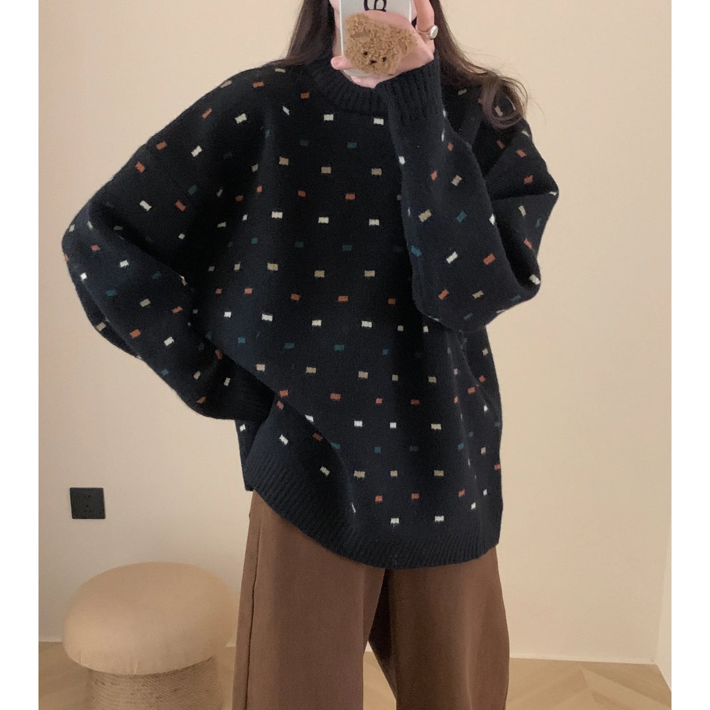 Korean Streetwear Printed Sweater