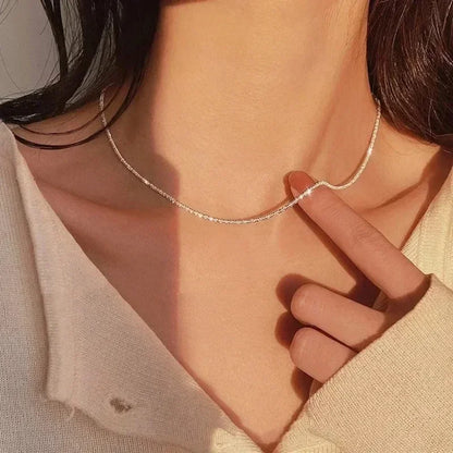 Minimalist Choker Necklace & Bracelet Set