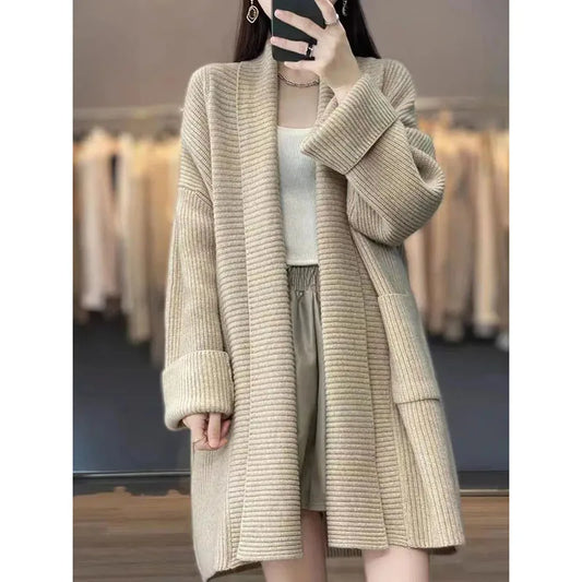 Women's Casual Warm Long Cardigan Sweater