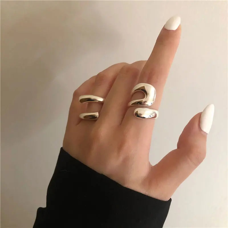 Trendy Geometric Metal Ring