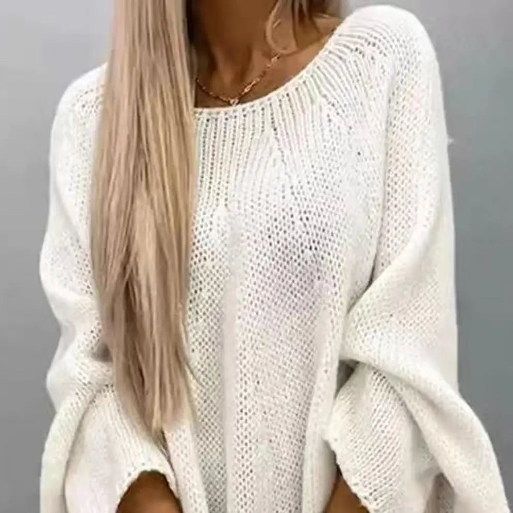 Elegant Batwing Sleeve Knit Sweater