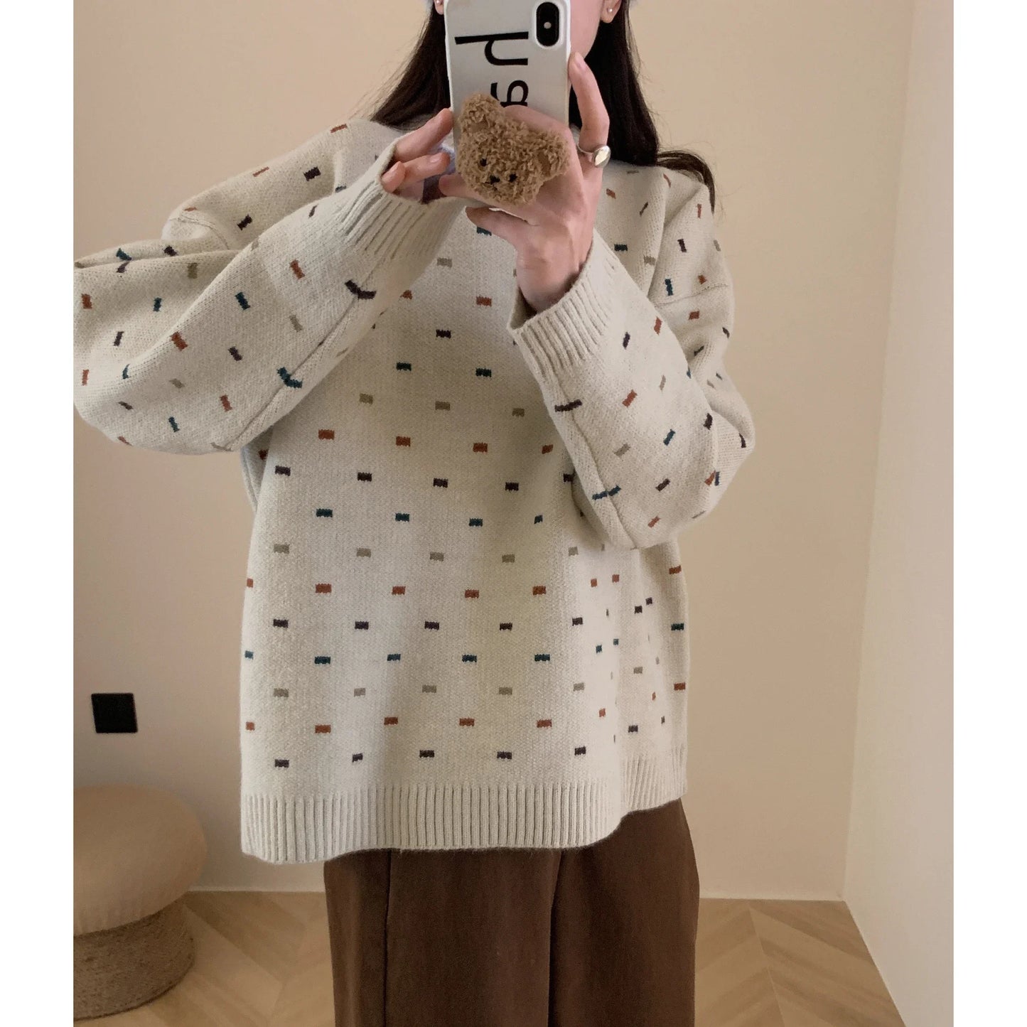 Korean Streetwear Printed Sweater