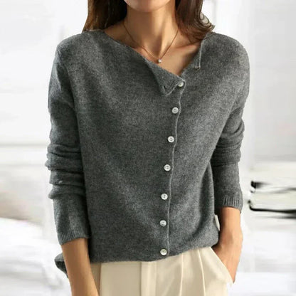 Women's Buttoned V-Neck Knit Cardigan