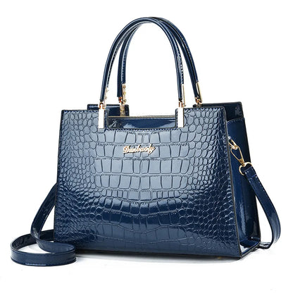 Chic Serpentine Pattern PU Leather Tote