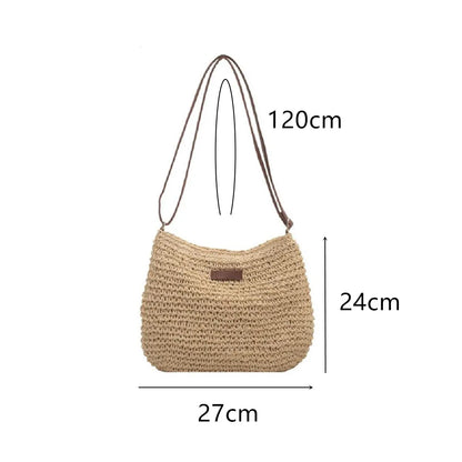 Chic Woven Straw Crossbody Bag