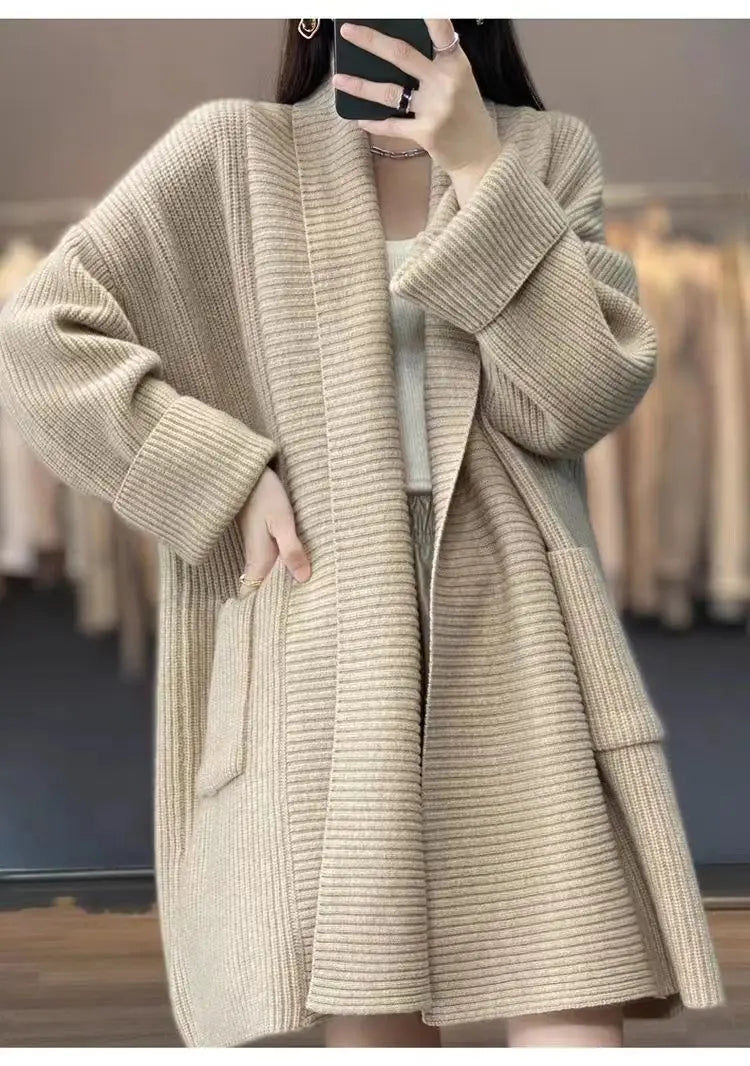 Women's Casual Warm Long Cardigan Sweater