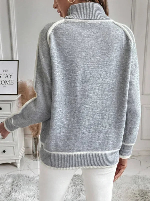 Cozy Turtleneck Loose Knit Sweater