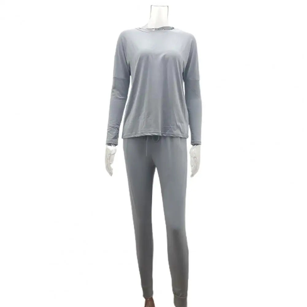 Casual Solid Color Tracksuit Set