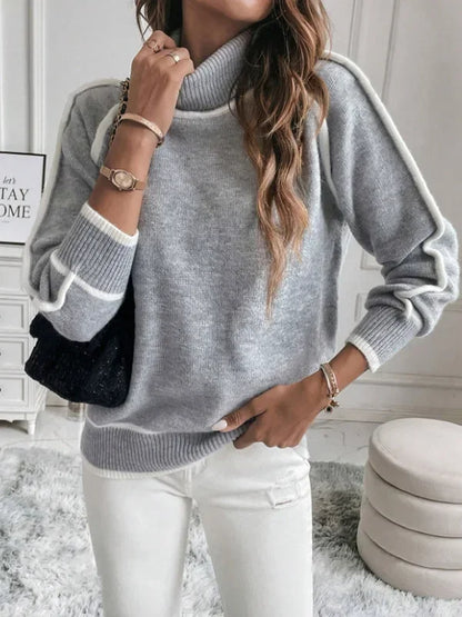 Cozy Turtleneck Loose Knit Sweater