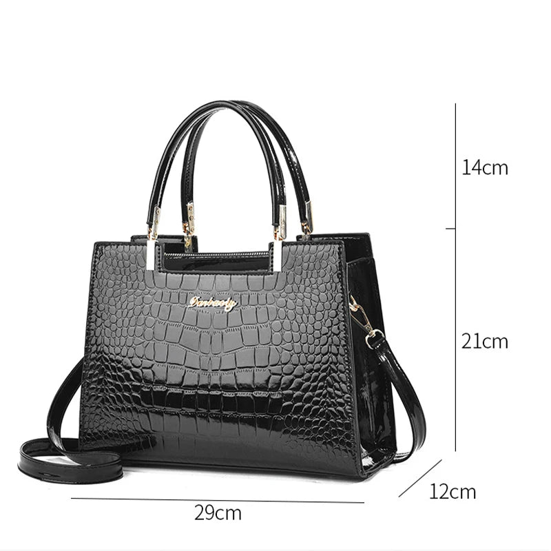 Chic Serpentine Pattern PU Leather Tote