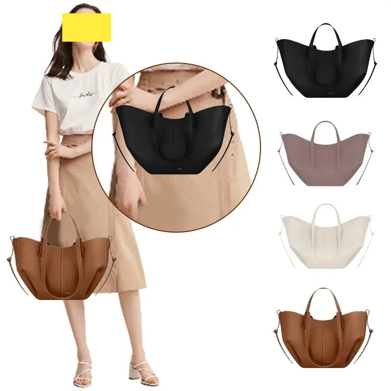 Elegant Leather Bucket Bag