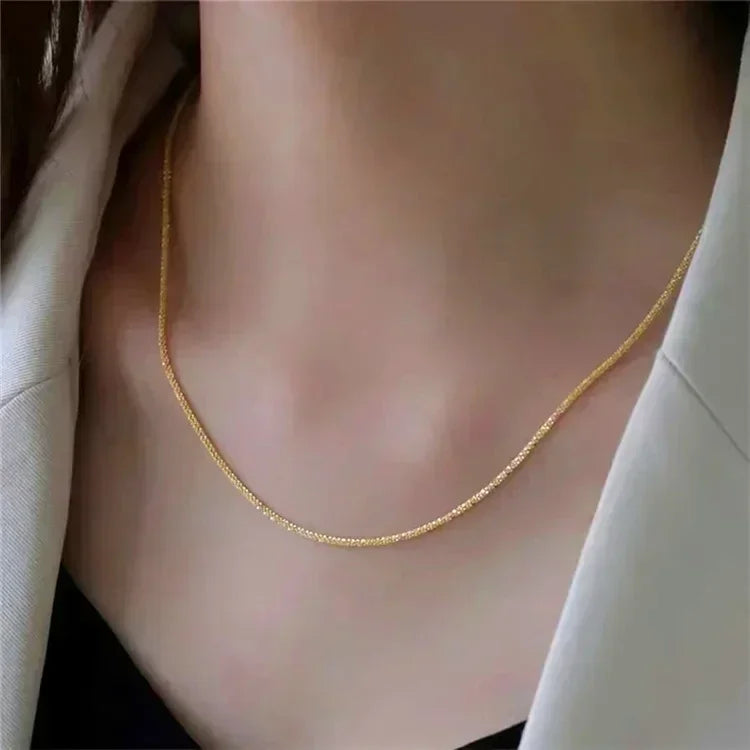 Trendy Water Wave Chain Choker Necklace