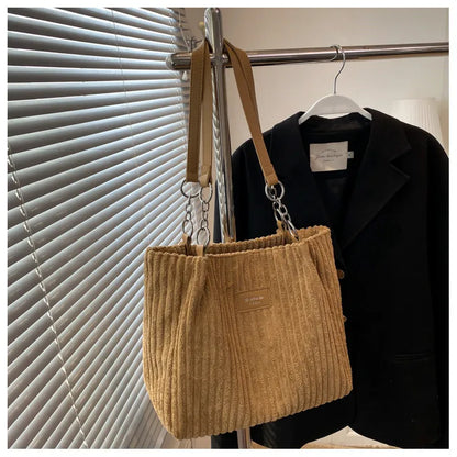 Corduroy Tote Bag – Chic, Trendy & Everyday Ready