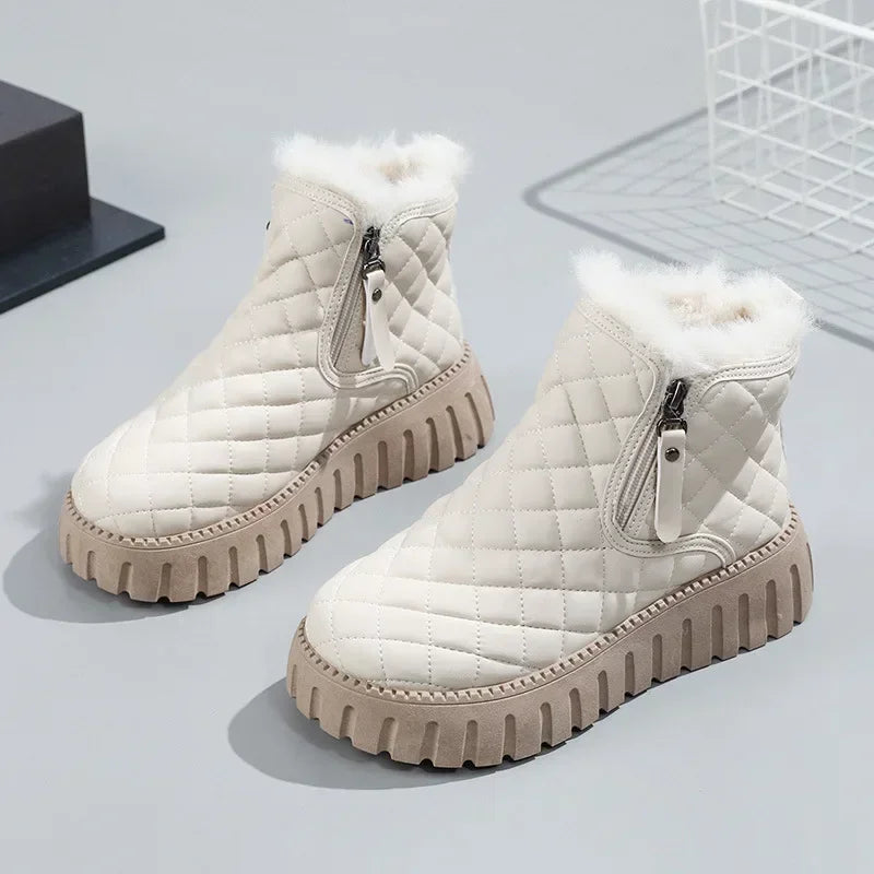 Winter Snow Boots Plush Warm Anti-Slip Casual Shoes