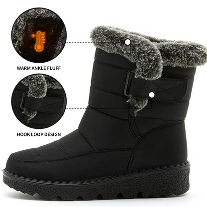 Warm Women's Waterproof Snow Boots