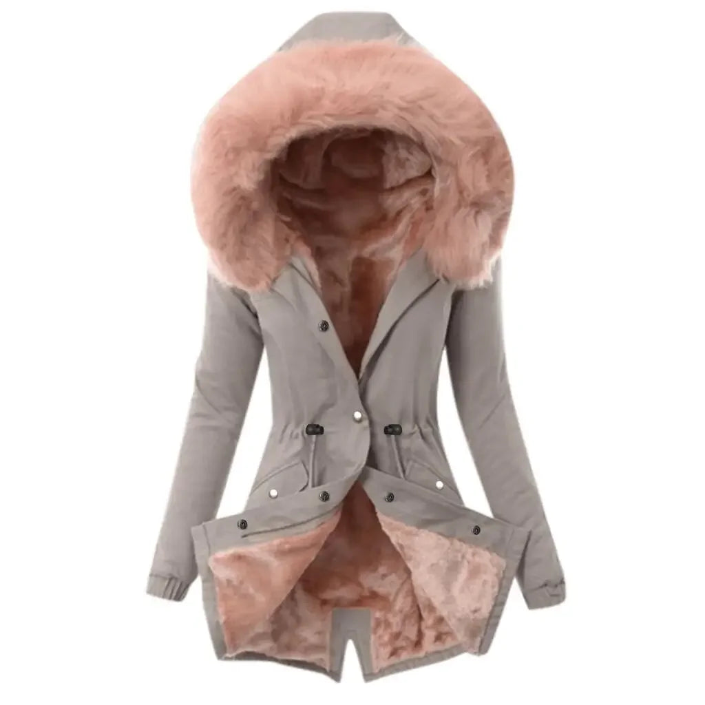 Women's Long Hooded Jacket – Cozy & Winter-Ready