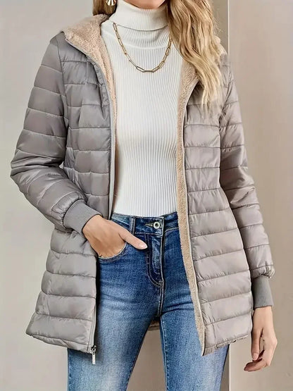 Women's Quilted Hooded Jacket