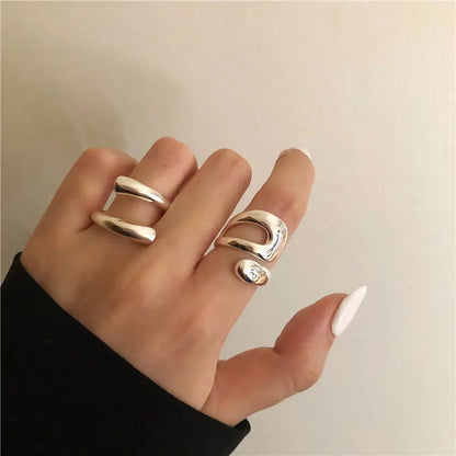 Trendy Geometric Metal Ring