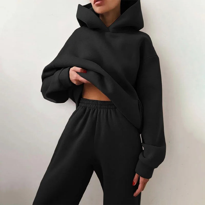 Casual Hooded Two-Piece Set