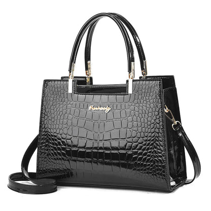 Chic Serpentine Pattern PU Leather Tote