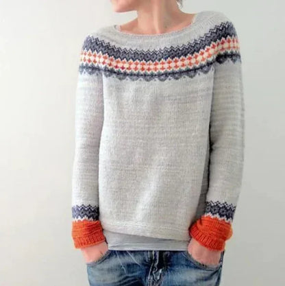 Elegant Patchwork Turtleneck Sweater