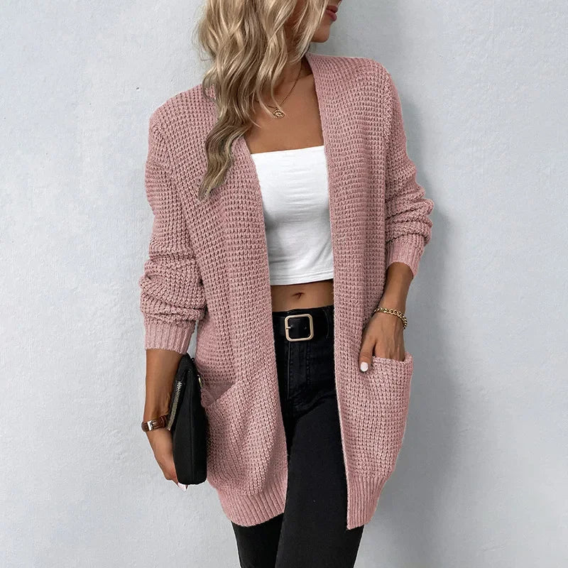 Casual Open-Front V-Neck Sweater