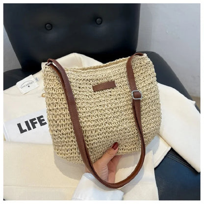 Chic Woven Straw Crossbody Bag