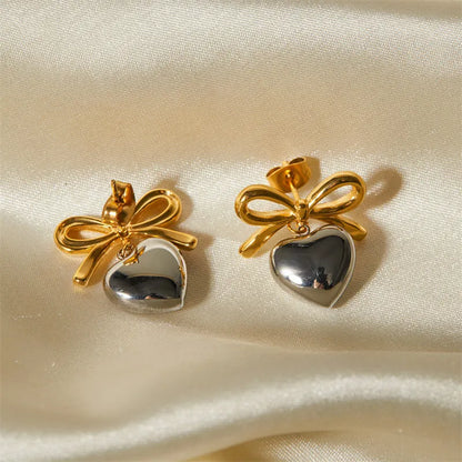 Laoloutian Heart Stud Earrings