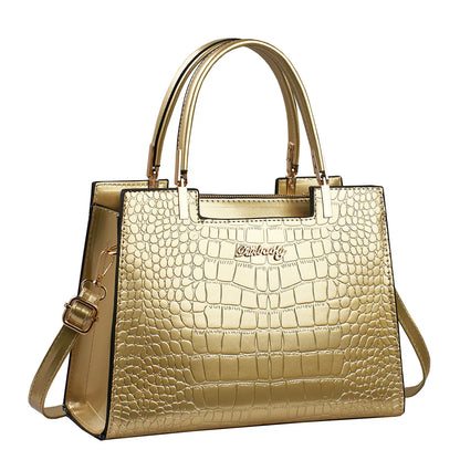 Chic Serpentine Pattern PU Leather Tote