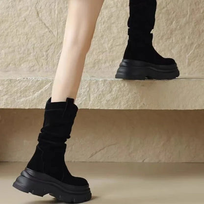 Tyburn Faux Suede Mid-Calf Boots