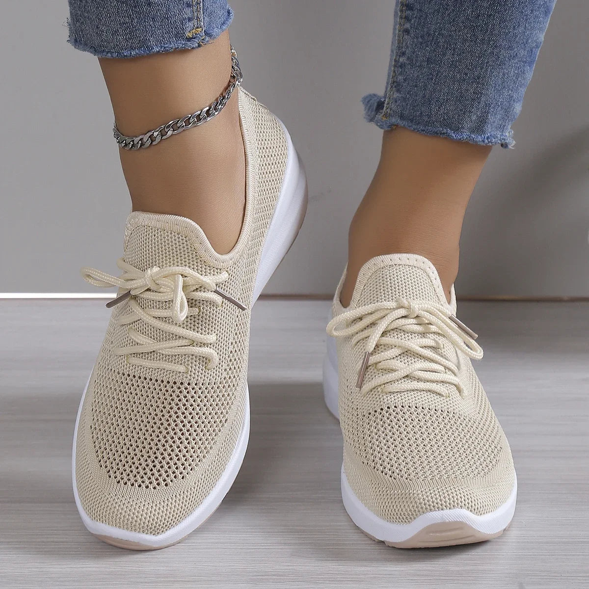 Women's Mesh Platform Sneakers