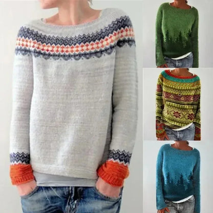 Elegant Patchwork Turtleneck Sweater