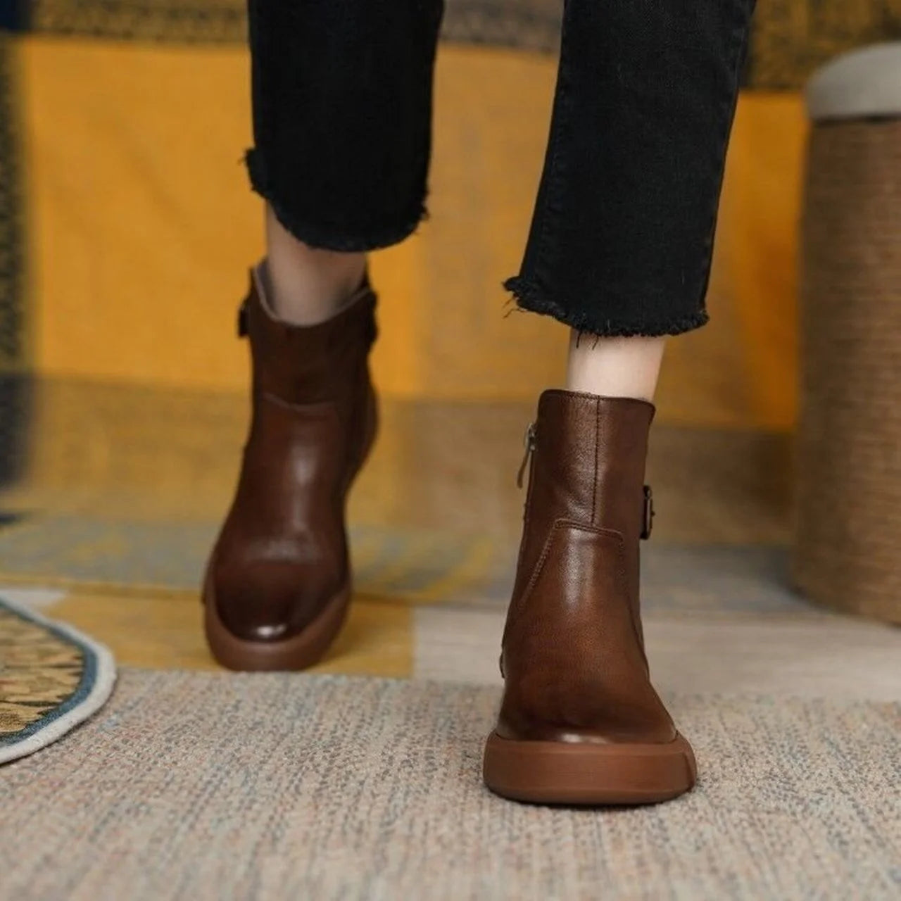 Thick Soled Casual Short Boots