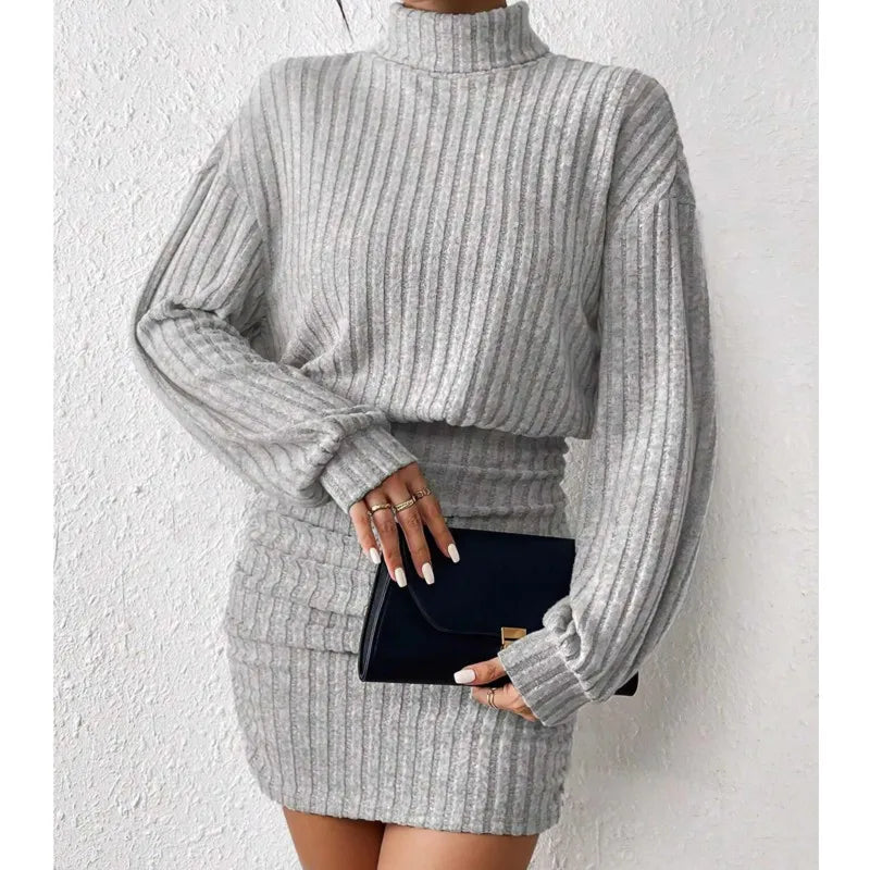 Chic Turtleneck Mini Dress