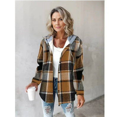 Hooded Plaid Jacket