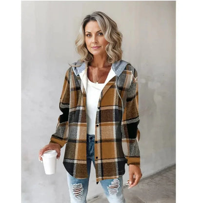 Hooded Plaid Jacket