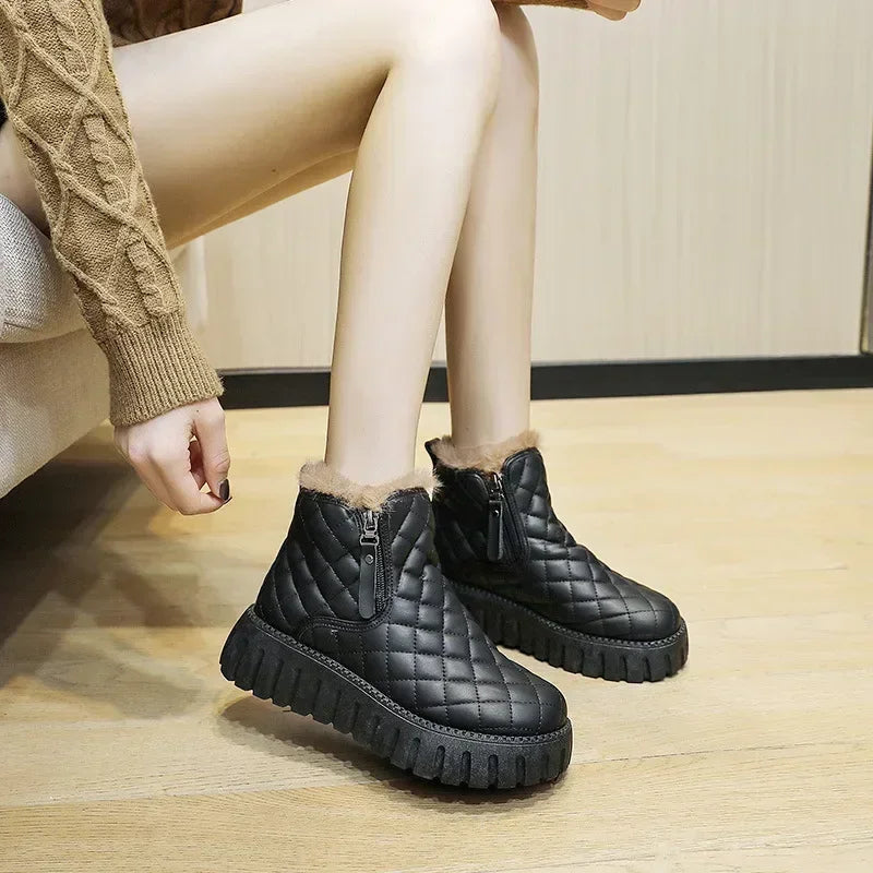 Winter Snow Boots Plush Warm Anti-Slip Casual Shoes