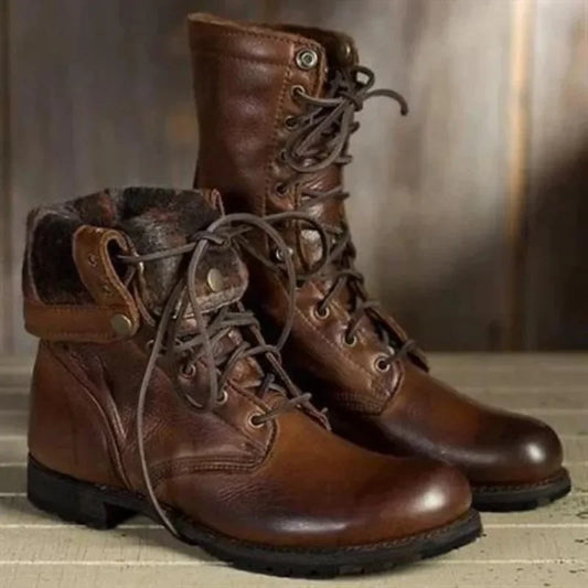 Maiernisi PU Leather Motorcycle Boots