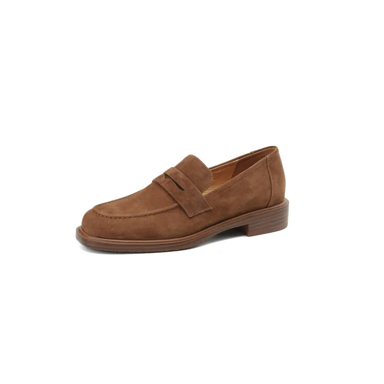 Women's Kid Suede Loafers