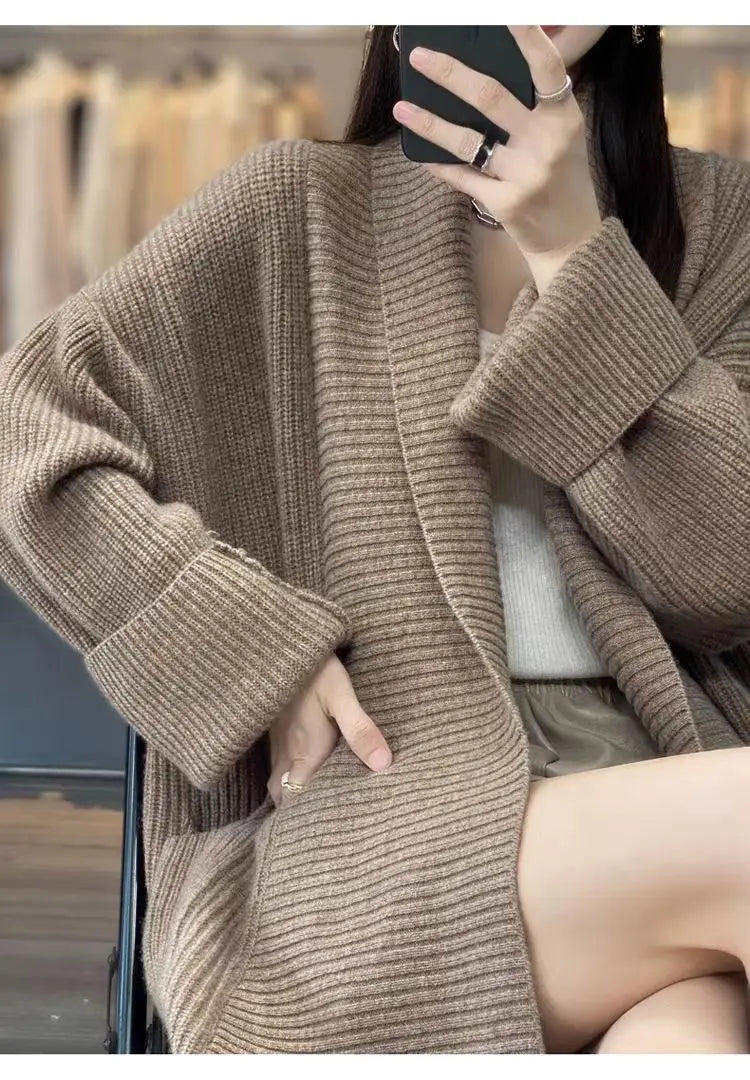 Women's Casual Warm Long Cardigan Sweater