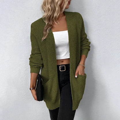 Casual Open-Front V-Neck Sweater