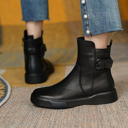 Thick Soled Casual Short Boots