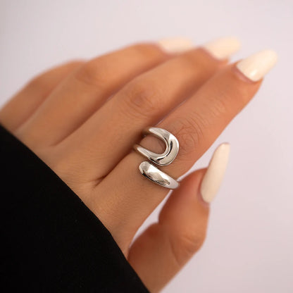 Trendy Geometric Metal Ring