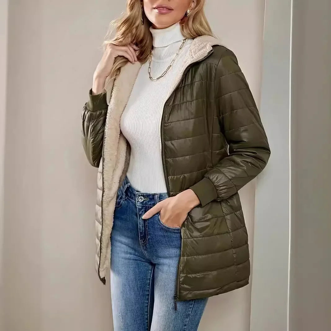 Women's Quilted Hooded Jacket