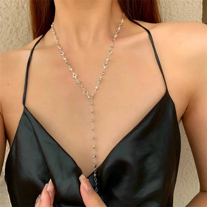 Women's Long Crystal Choker Necklace