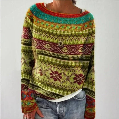 Elegant Patchwork Turtleneck Sweater