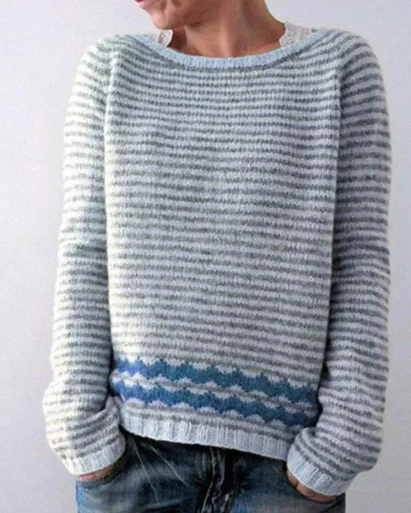 Elegant Patchwork Turtleneck Sweater