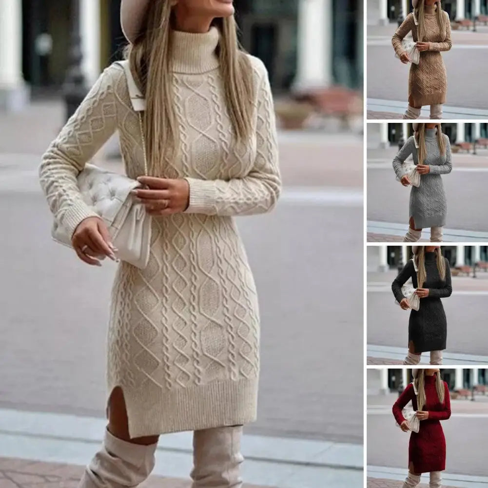 Women's Turtleneck Sweater Dress