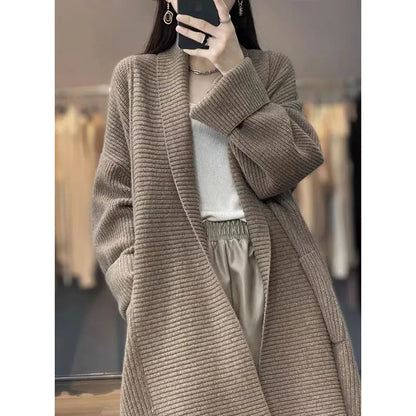 Women's Casual Warm Long Cardigan Sweater